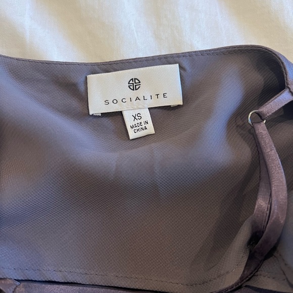 Socialite Satin Cami, Purple/Grey, size XS - Picture 3 of 3